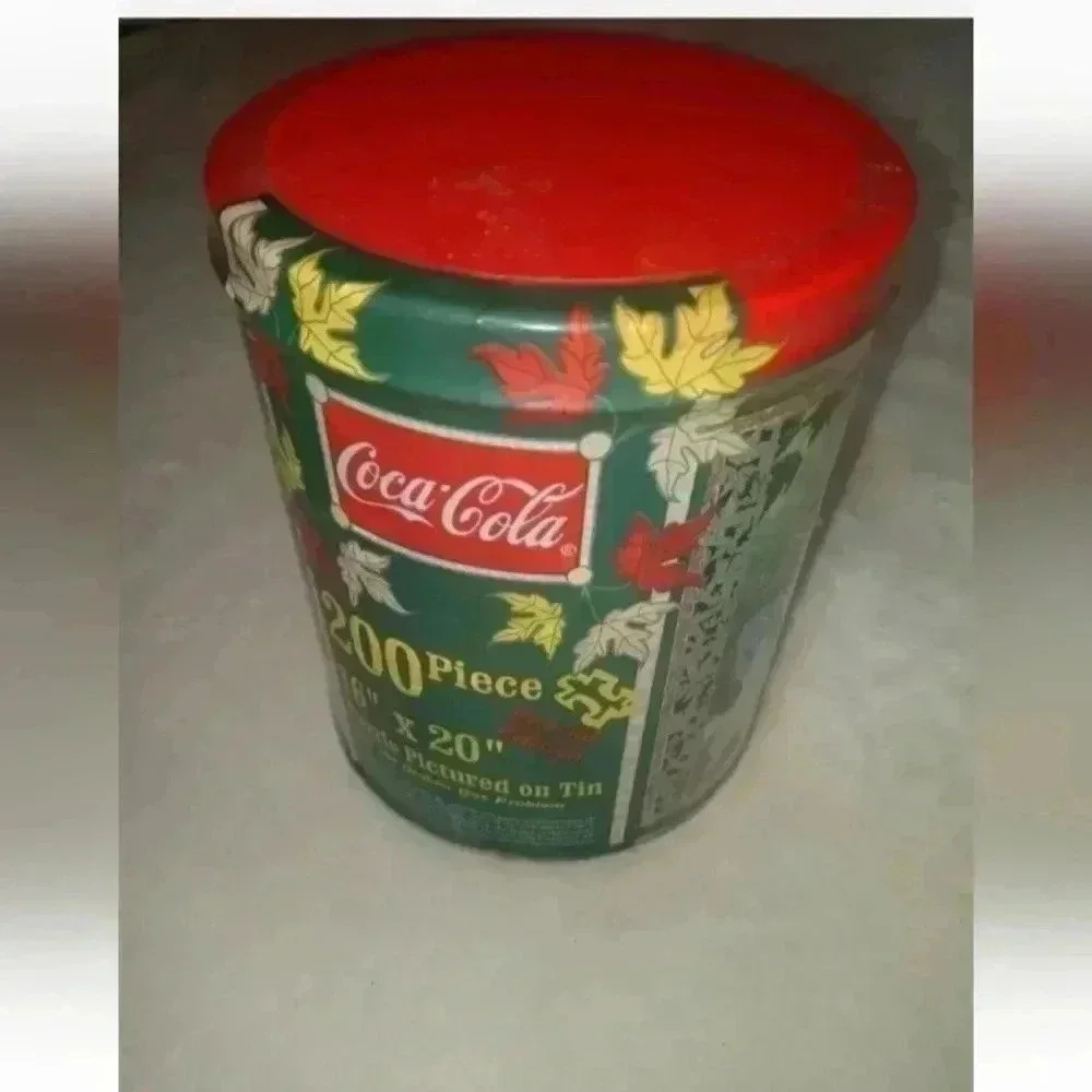 Vintage Coca-Cola 200 PC Special Edition Puzzle In Tin Can, 16